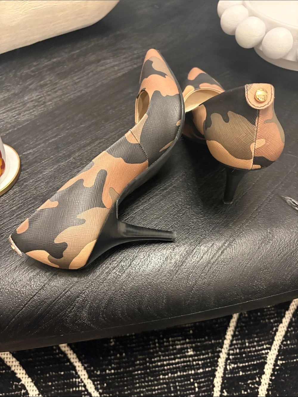 Michael Kors Camouflage Pointed-Toe Pumps - Brown/Black